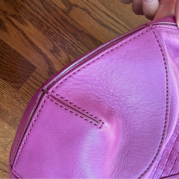 Cole Haan Leather pinkish/purplish Tote. (Missing cross body strap) - Picture 4 of 9